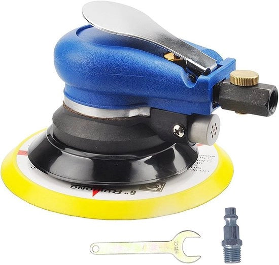 Macchina per pulire superfici con aria 5 pollici - Macchina pneumatica per pulire superfici - Macchina polirettoriale per pulire superfici - Macchina a mano per pulire superfici - Macchina a aria per pulire superfici - Peso 1,2 kg