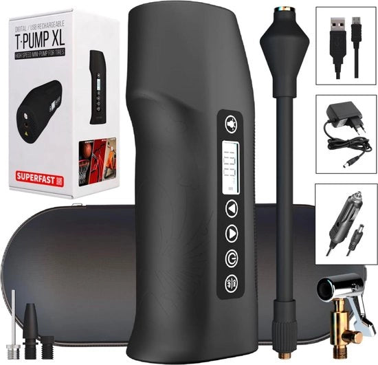 Compressore di Aria - "Compressore Ultimo Modello: Versatile, Rapido e Pratico. Per Gomme, Tende aeree, Kites, Wing Foils e altro. Pompone Elettrico a Batteria con Funzione di Ricarica Portatile