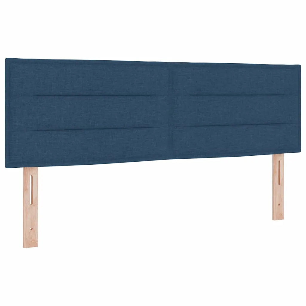 Letto a molle con testiera Blu 200 x 140 cm Tessuto 3341047