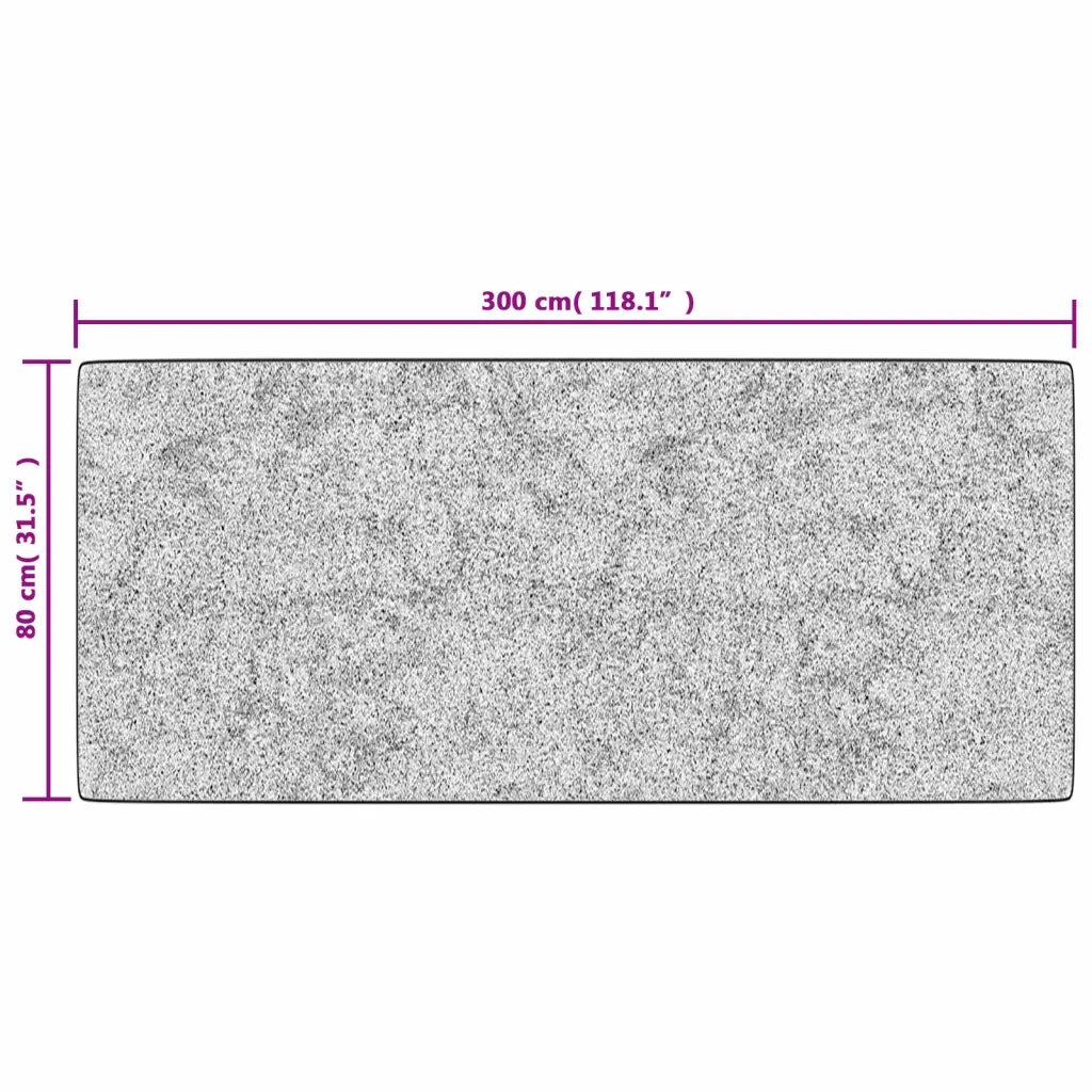 Tappeto Lavabile 80x300 cm Nero e Bianco 337971