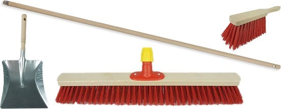 Bersaglio per erba con manico in legno e piastra di pulizia - Ideale per giardino e terrazza - 60 cm