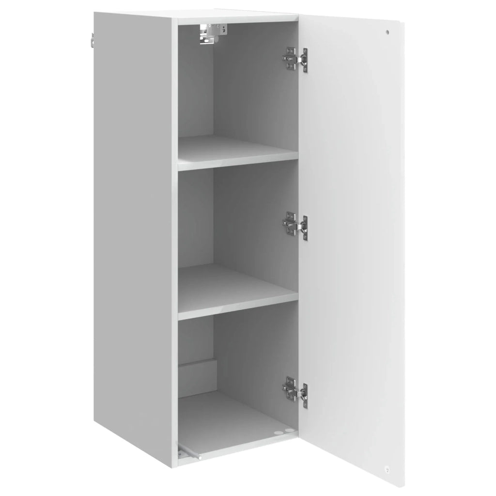 Mobiletto a muro Bianco Lucido 33 x 34,5 x 90 cm 898759