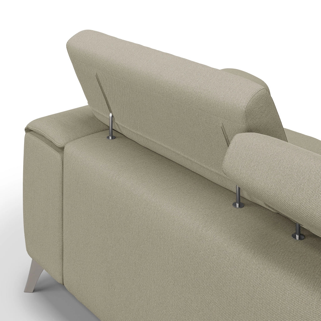 Fusion Divano con 3 sedute allungabili in tessuto smacchiabile T05 260 cm panna