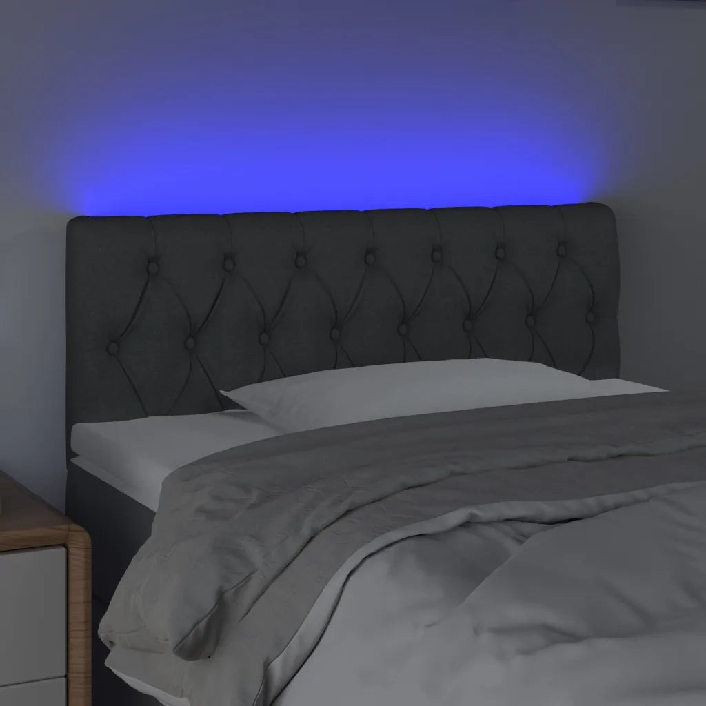 Testiera a LED Grigio Scuro 100x7x78/88 cm in Tessuto 3121939