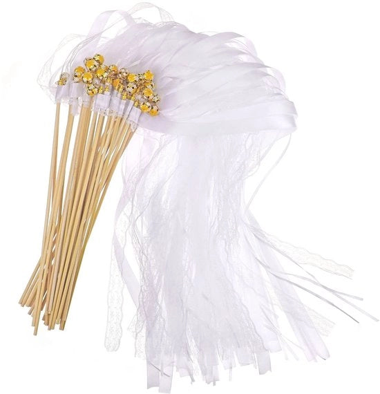Decorazioni di nozze in legno e policarbonato, 30 pezzi, toverstaf, slitta, decorazioni per matrimoni, naturali