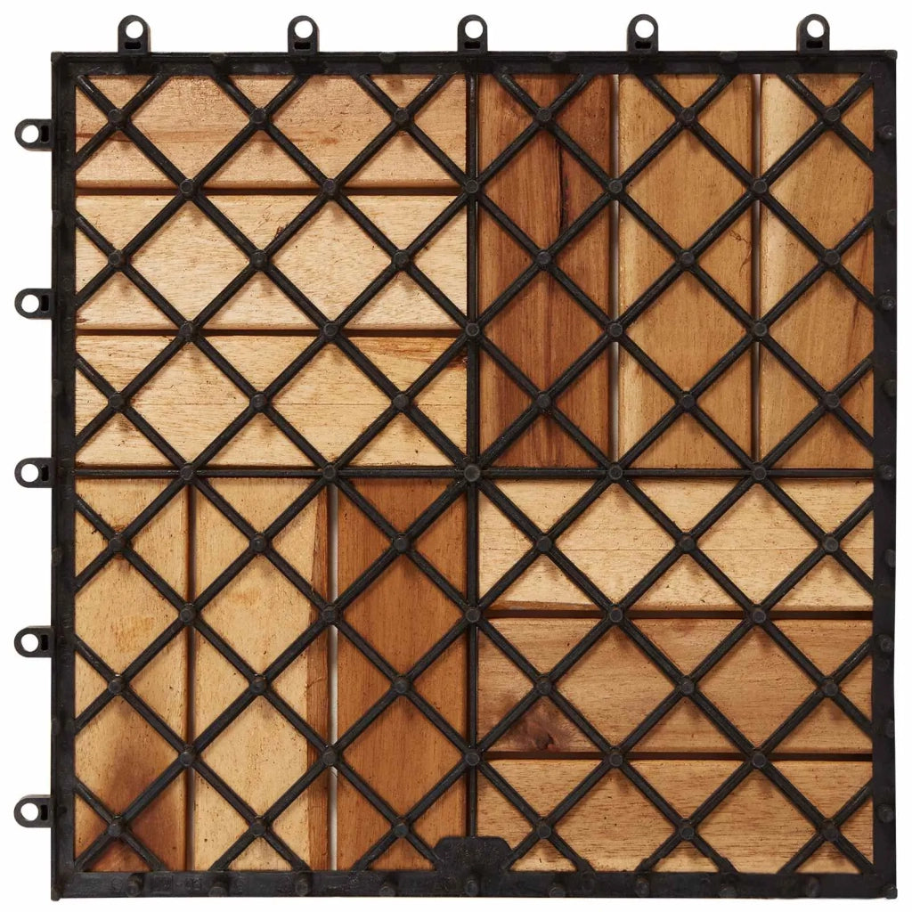 Piastrella per Decking 30 pcs Marrone 30 x 30 cm 3444690