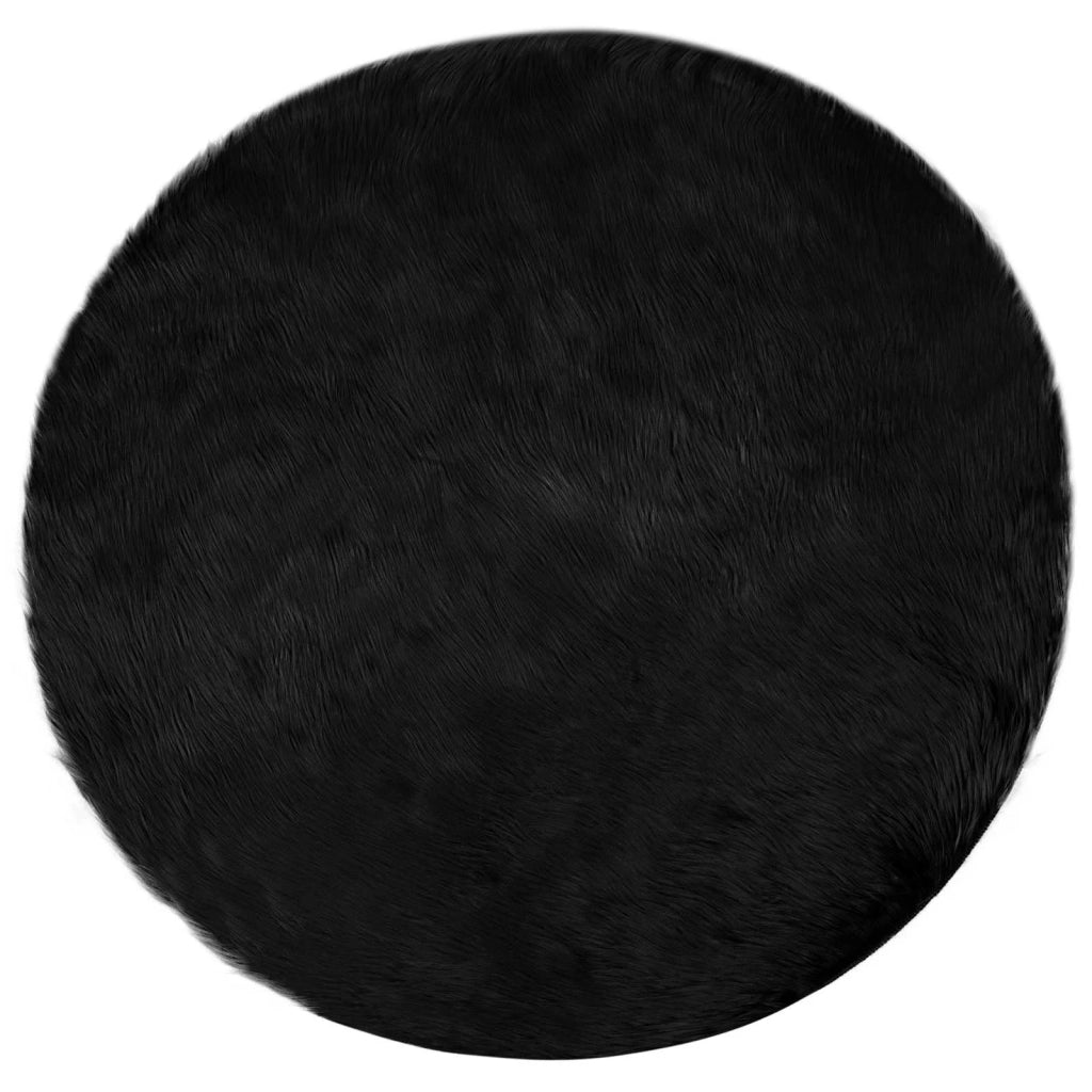 Tappeto in finta TAFALLA Nero Ø 200 cm Poliestere 42021583