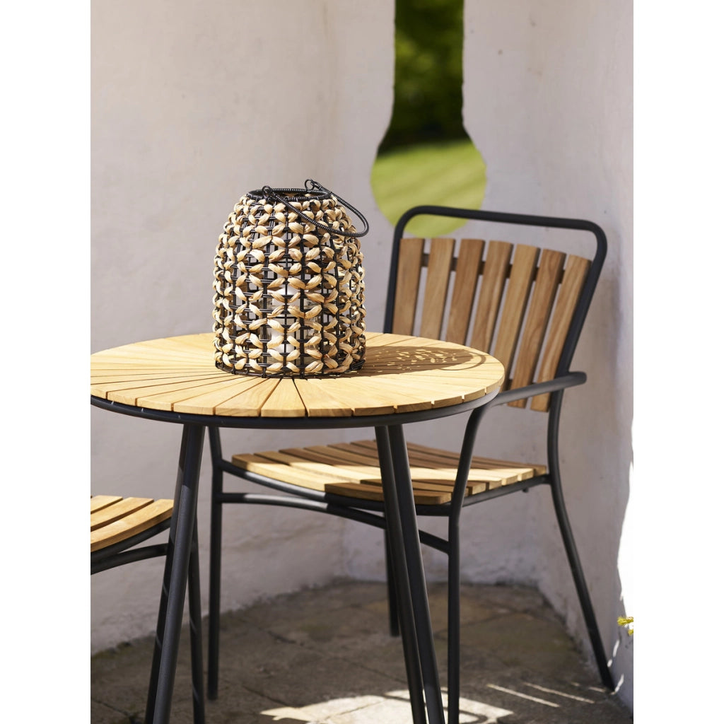 Lanterna Pinto, Marrone, Rattan Sintetico, 24x24x28,5 cm
