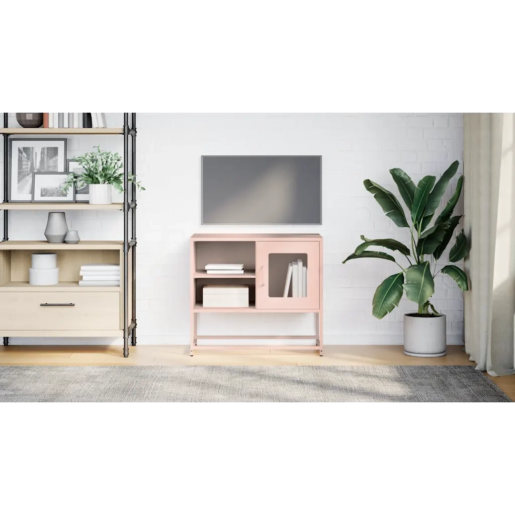 Mobile TV Rosa 68x39x60,5 cm in Acciaio 853387