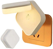 Lampada da notte per bambini LED, regolabile, lampada da tavolo con timer e telecomando, luce a tre colori, lampada alimentazione, lampada da lettura per bambini, luce a tre colori per la camera dei bambini - modello girevole con telecomando e cavo.