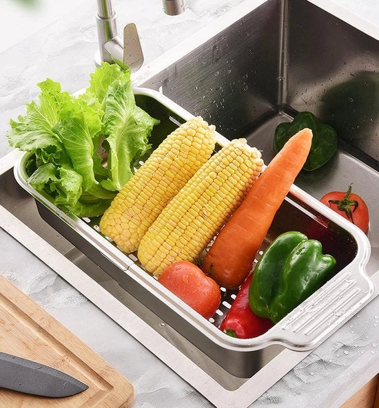 Sostegno per setaccio estratto con sgancio laterale - Acciaio inossidabile - Adatto per pasta e verdure