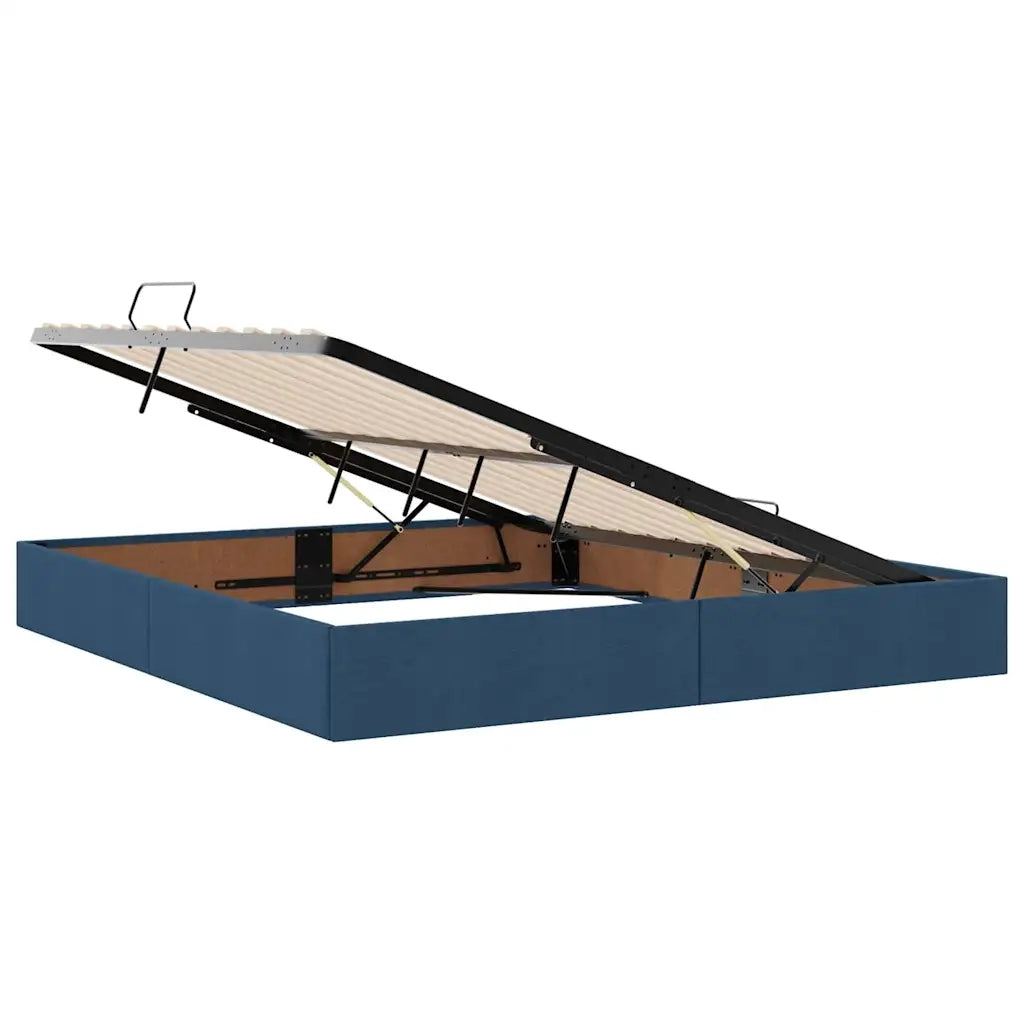 Letto con contenitore e materasso Blu 180 x 200 cm Poliestere 3371801