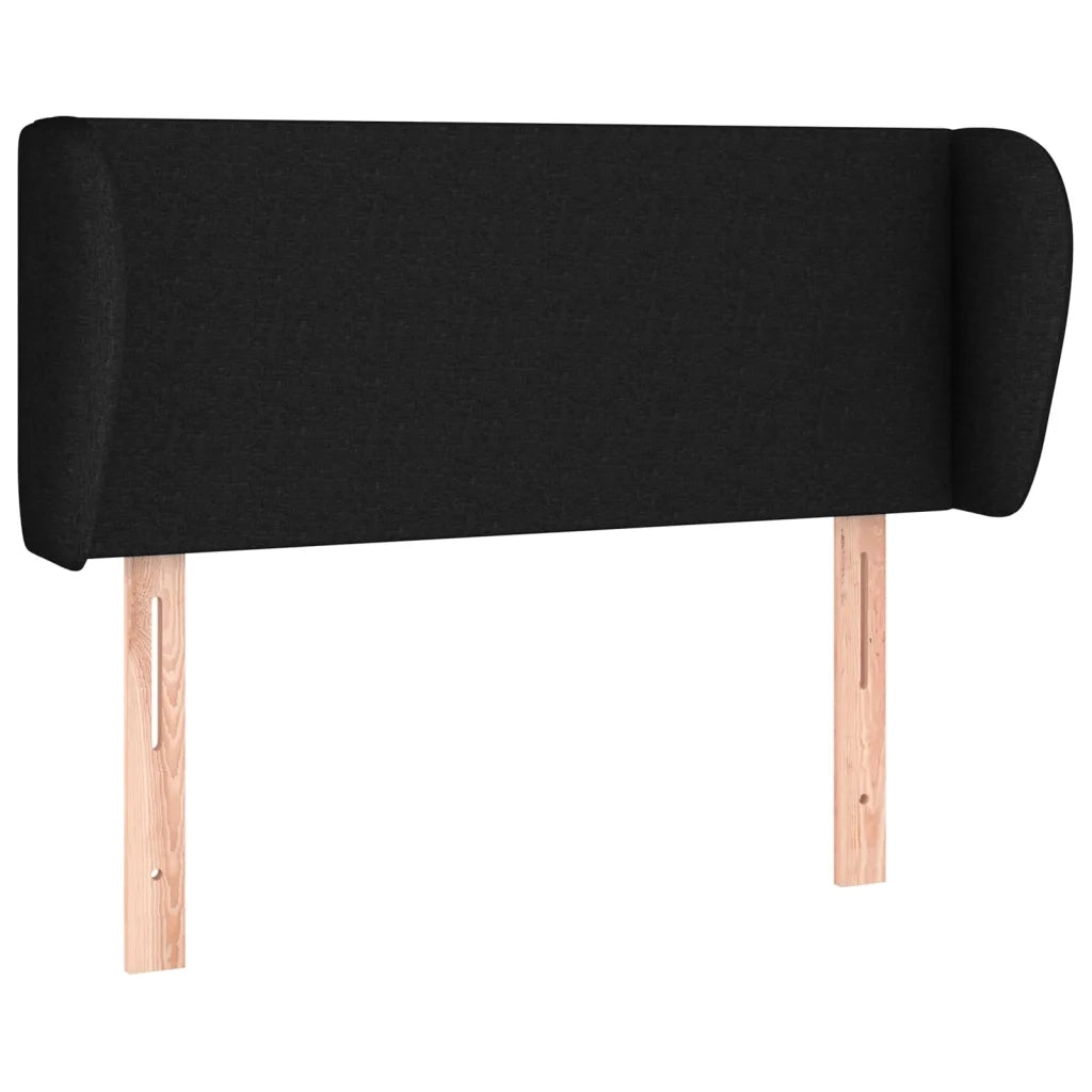 Testiera | Testata ad Orecchio Nera 83 x 23 x 78/88 cm in Tessuto