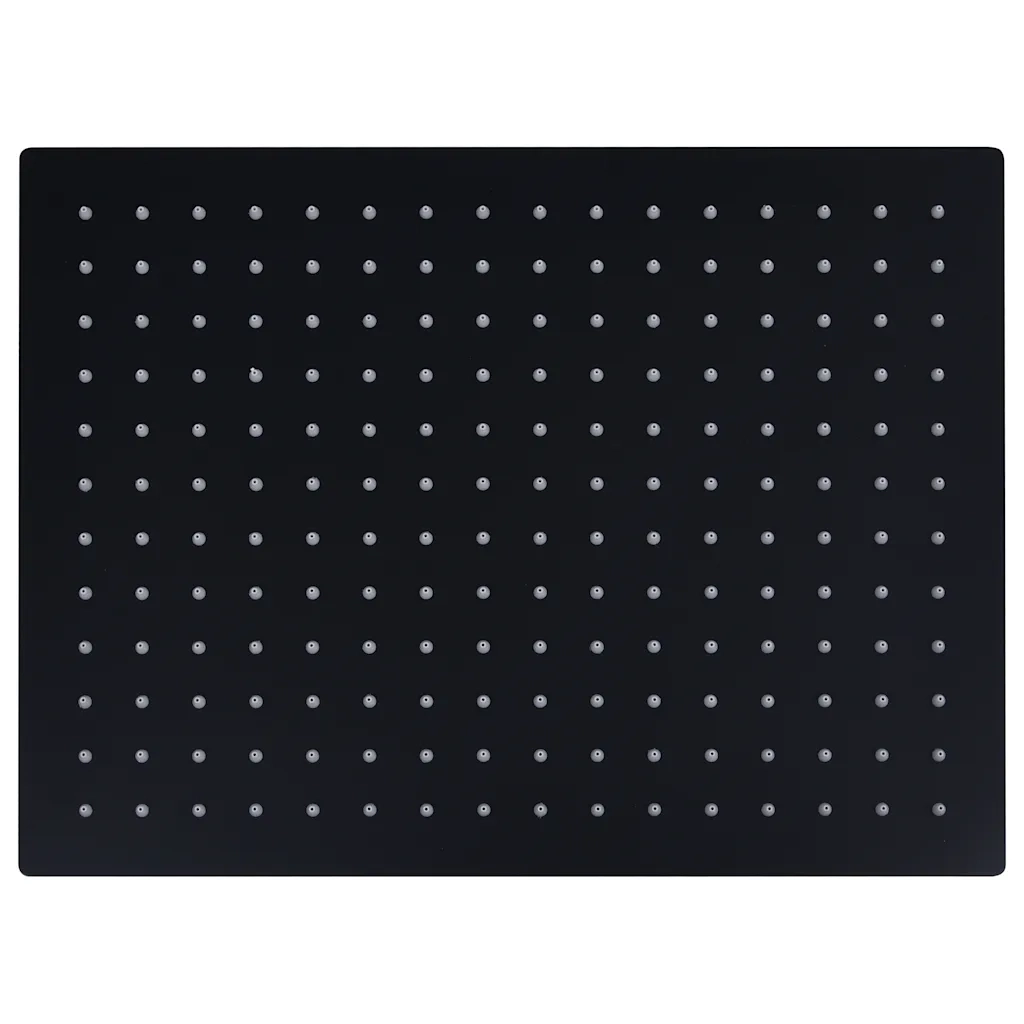 Testa Doccia a Pioggia Acciaio Inox 40x30 cm Rettangolare Nera CFW4484461