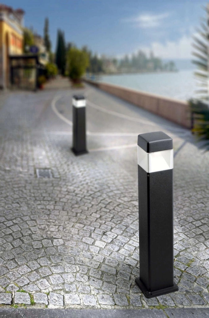 LODI PALO 80 CM 1 LUCE NERO IP55 ATTACCO GX53 LED 10W LAMPADINA INCLUSA