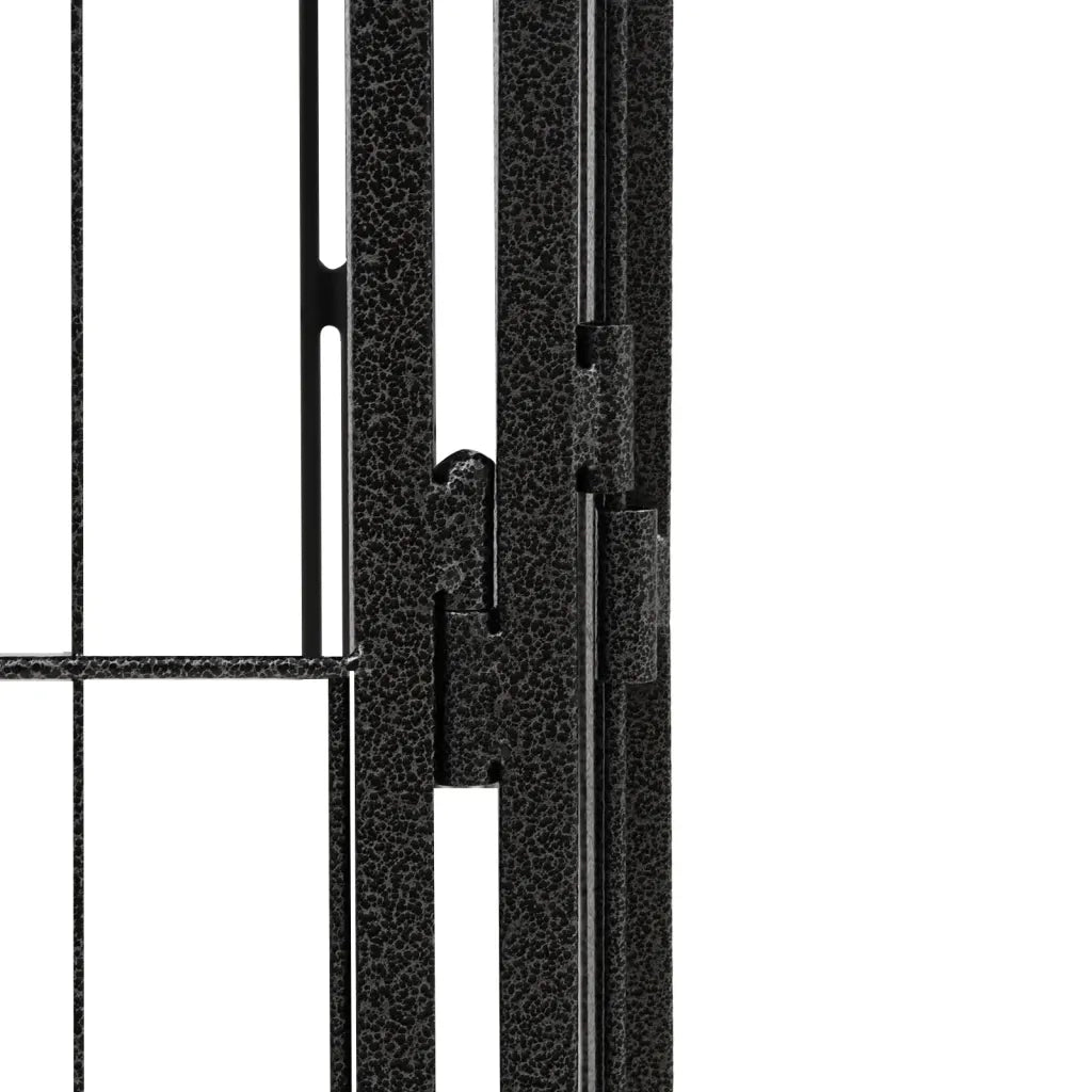 Box Cani 20 Pannelli Nero 50x100 cm Acciaio Verniciato Polvere CFW7270564