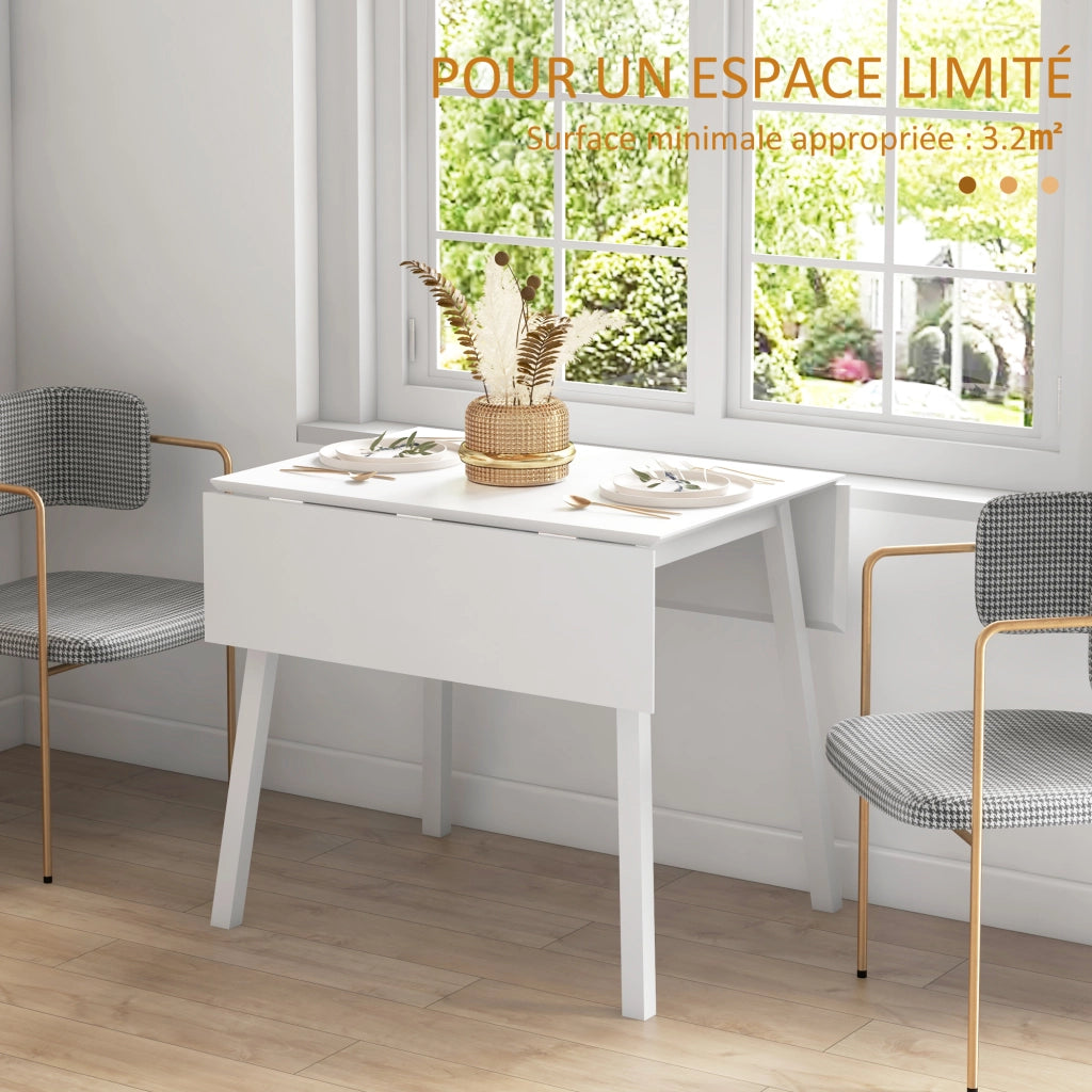 Tavolo da pranzo pieghevole salvaspazio ¨C Xylo ¨C legno bianco 2-4 persone