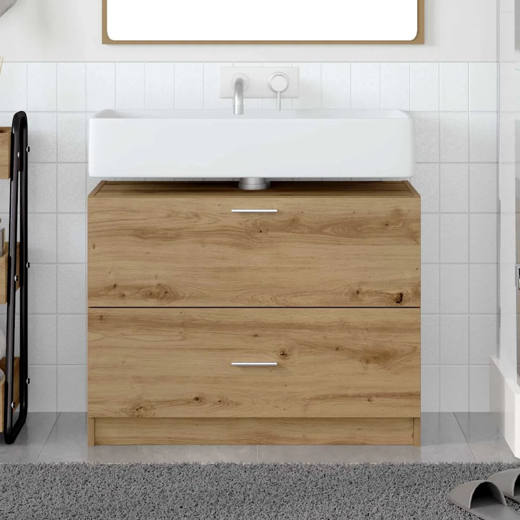 Mobile da Bagno | Armadio da bagno con cassetto Rovere artigianale 78 x 37 x 59 cm