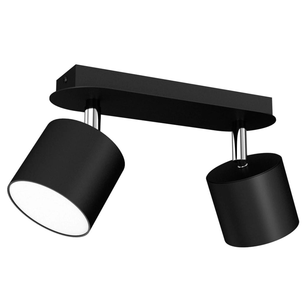 Plafoniera Dixie Milagro nera 2 luci orientabili GX53 20W