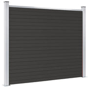 Pannello di recinzione | Recinzione da Giardino in WPC 180x146 cm Nero