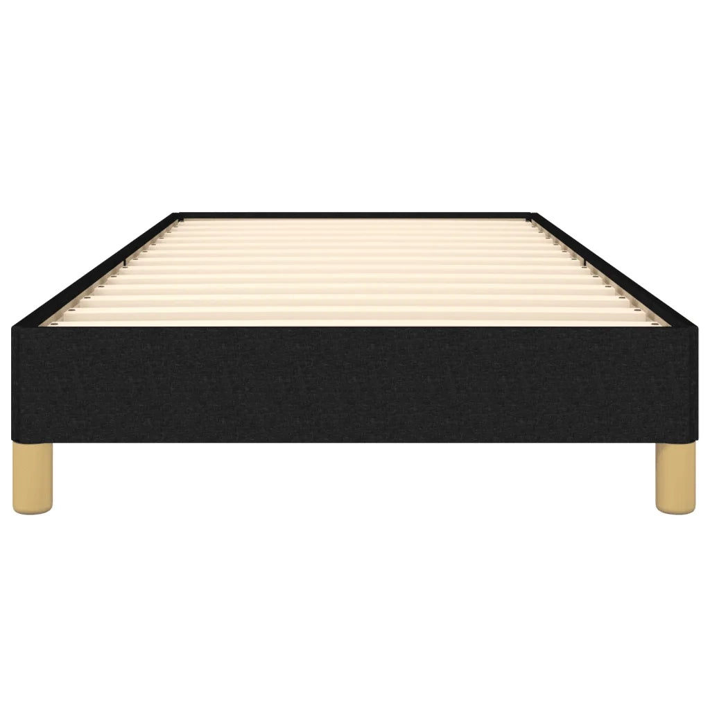 Letto singolo | Letto per adulti | Giroletto senza Materasso Nero 90x200 cm in Tessuto