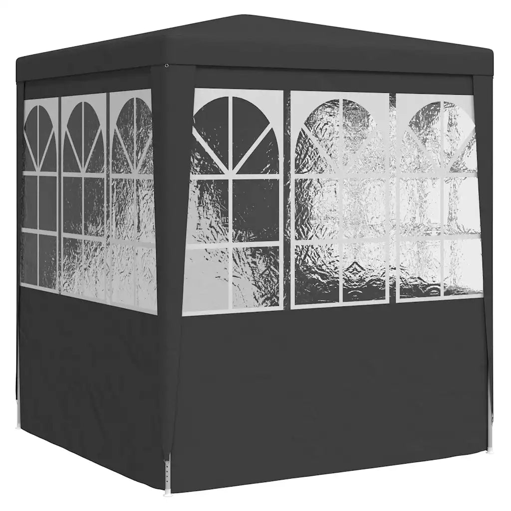 Gazebo | Pergolato Professionale con Pareti 2x2 m Antracite 90 g/m2