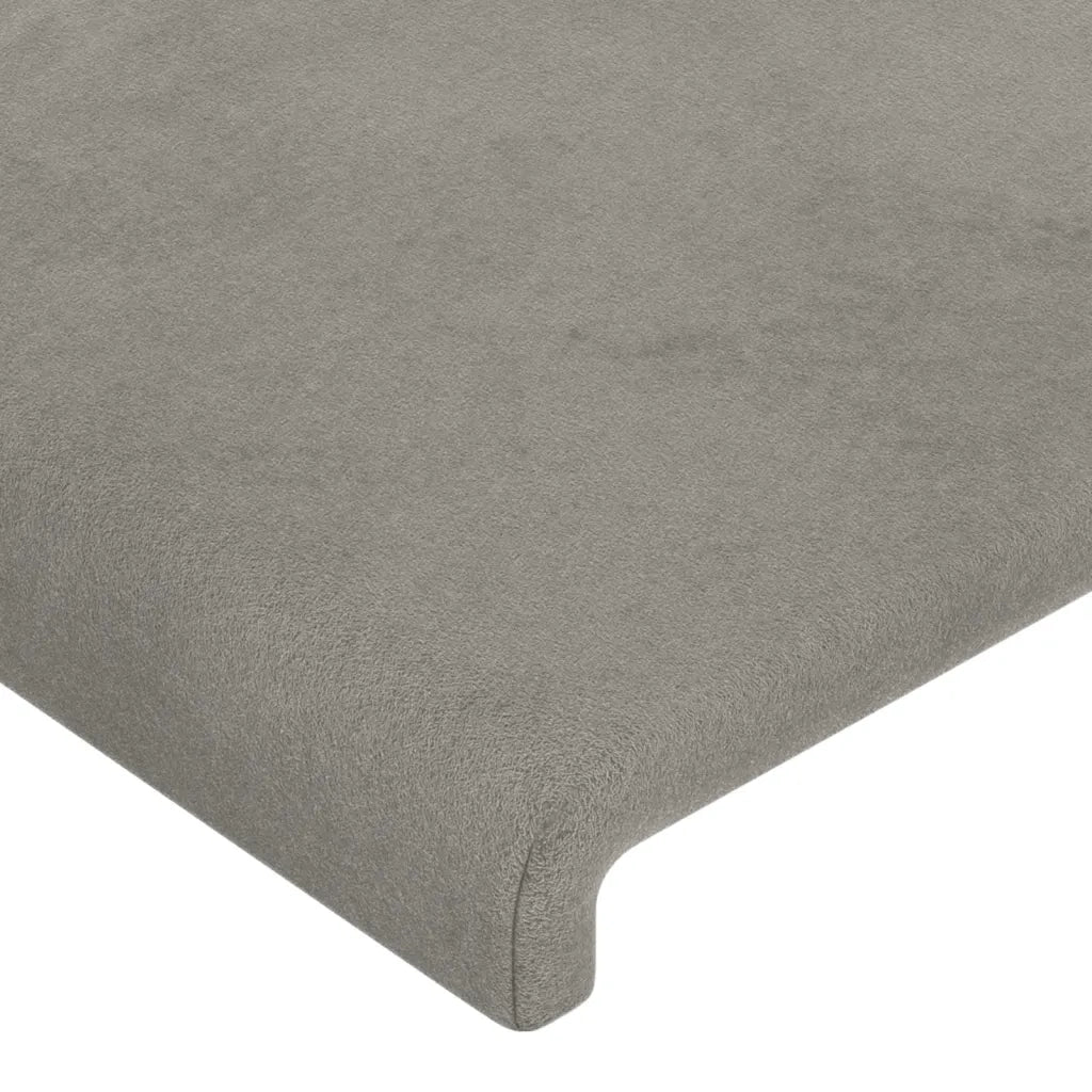 Letto matrimoniale | Letto per adulti | Giroletto senza Materasso Grigio Chiaro 200x200 cm Velluto