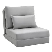 Poltrona letto regolabile ¨C Minimal ¨C grigio chiaro con cuscino