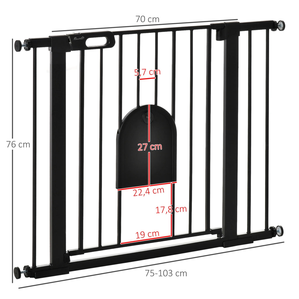 Barriera di Sicurezza per Cani ¨C Minimal ¨C Nero 75-103 cm