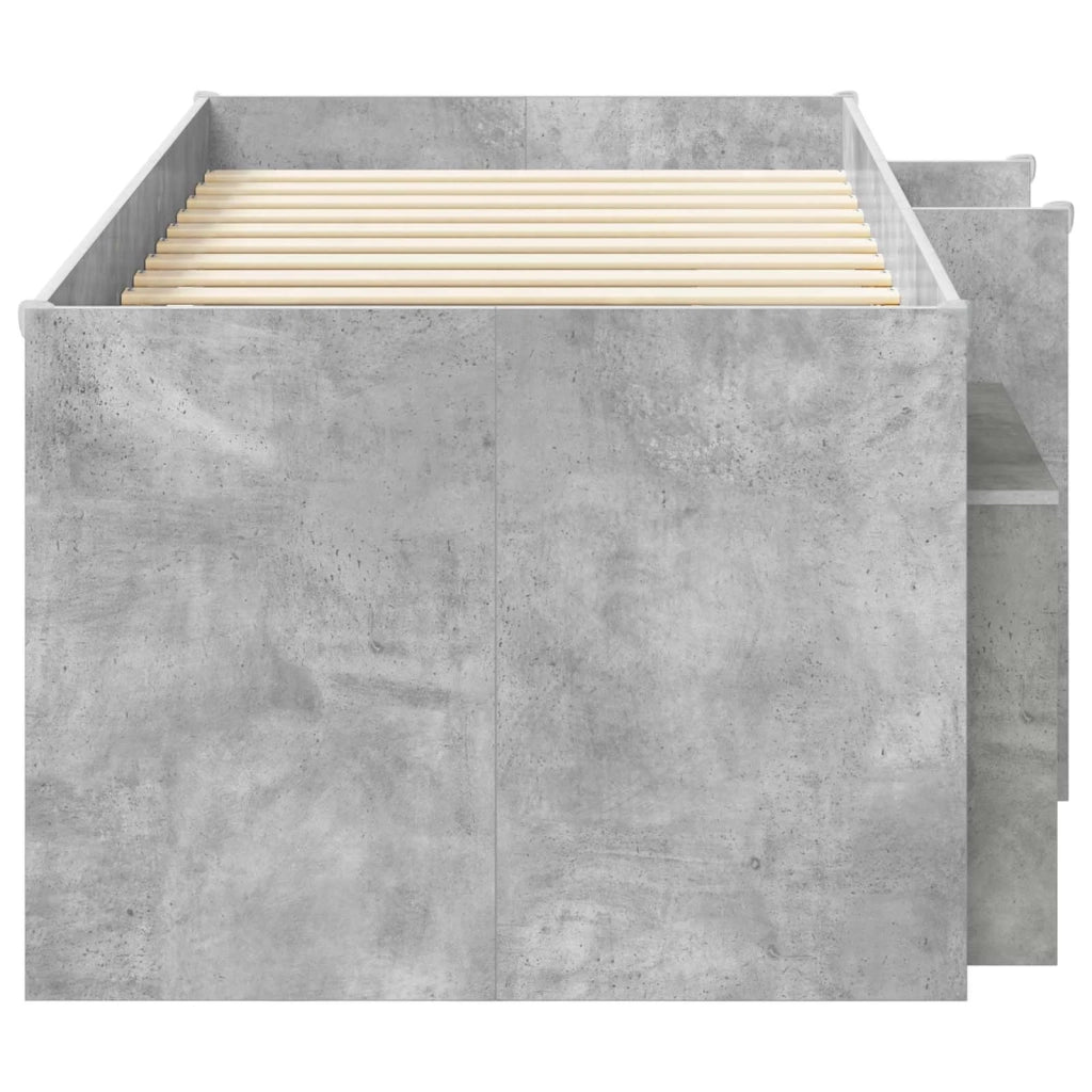 Struttura Letto Loft con Mobile 3 pz Grigio Cemento 3423409