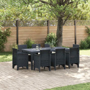 Set da Pranzo per Giardino 9 pcs Antracite Polipropilene