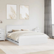 Struttura del letto-Giroletto-Rete del Letto Bianco 160 x 200 cm Legno Ingegnerizzato 224682