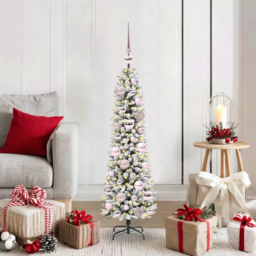Albero di Natale | Decorazioni natalizie artificiale con 150 LED Bianco 120 cm