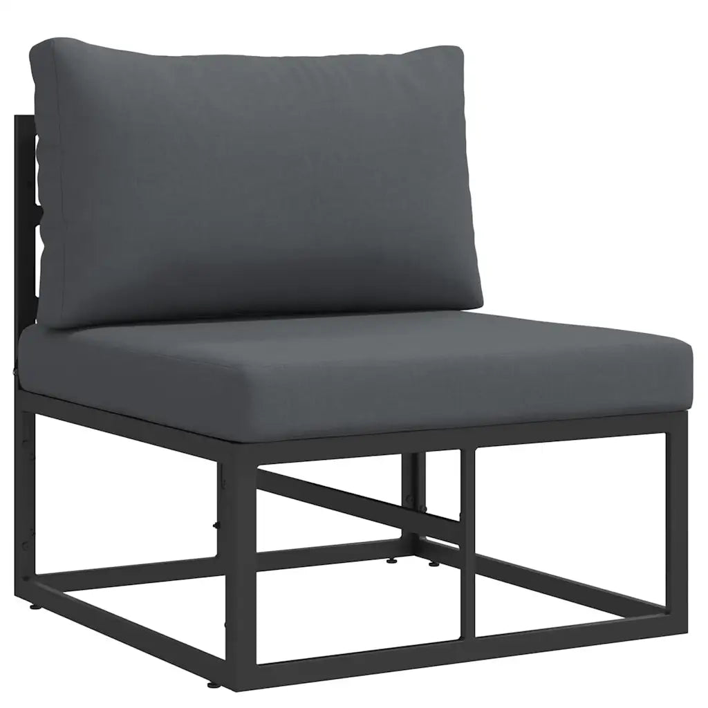 Mobili da Esterno con cuscino 3 Pezzo Nero e antracite Metallo 42008024