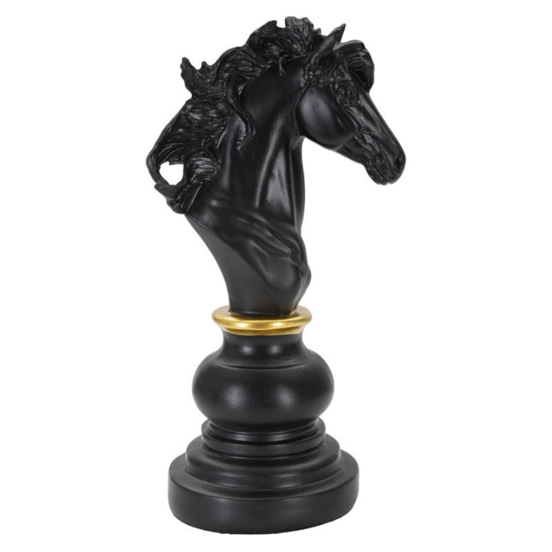 Cavallo Nero E Oro cm 14x11x27