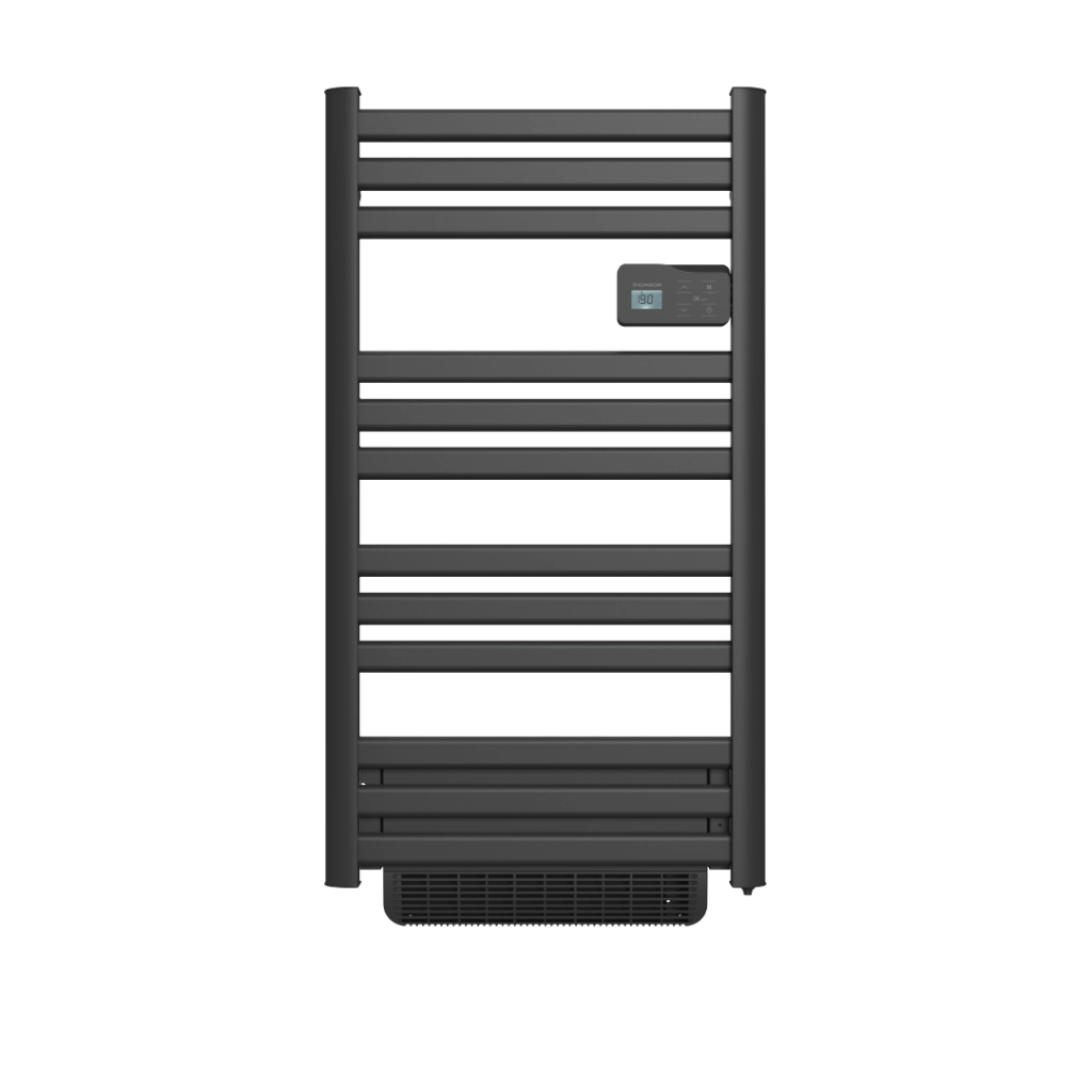 Scaldasalviette elettrico Thomson senza fluido, connesso WiFi, con ventilatore, 500 + 1000W, Cosmo nero