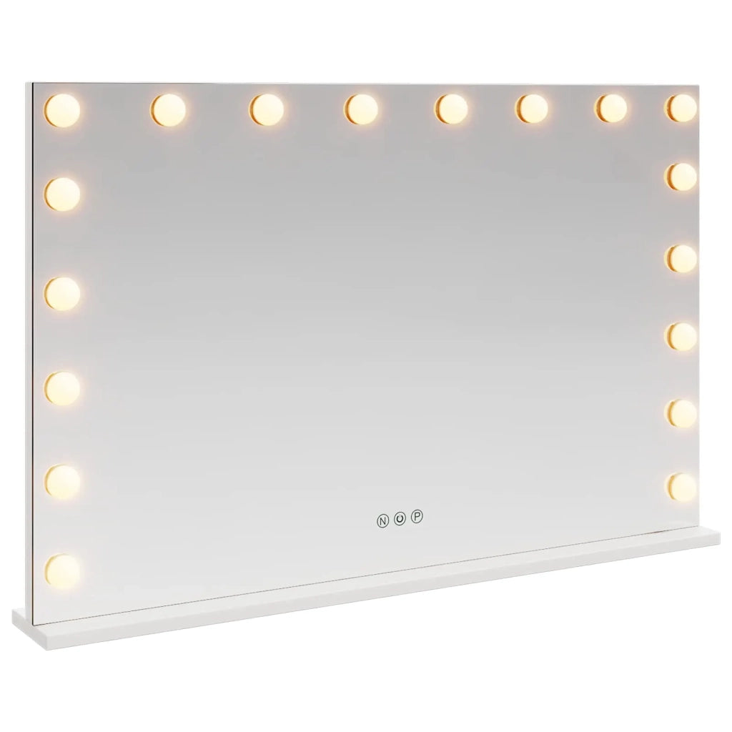 Specchio LED da Vanit¨¤ Bianco 80 x 10 x 52,5 cm Vetro e acciaio
