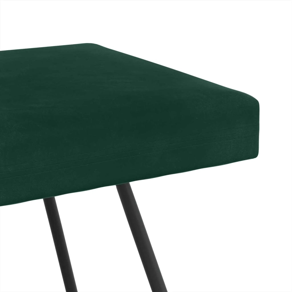 panchina Tinta unita Verde Scuro 110 x 40 x 45 cm Velluto 42038345