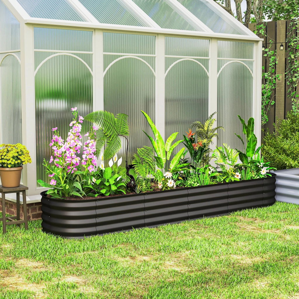Fioriera rialzata modulare in acciaio per orto ¨C Xylo ¨C 240x62x30 cm grigio