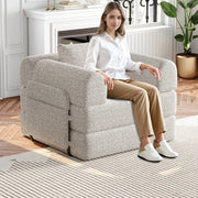 Divano Letto 2 in 1 con Vano Contenitore ¨C MINIMAL ¨C Chenille, Struttura in Metallo
