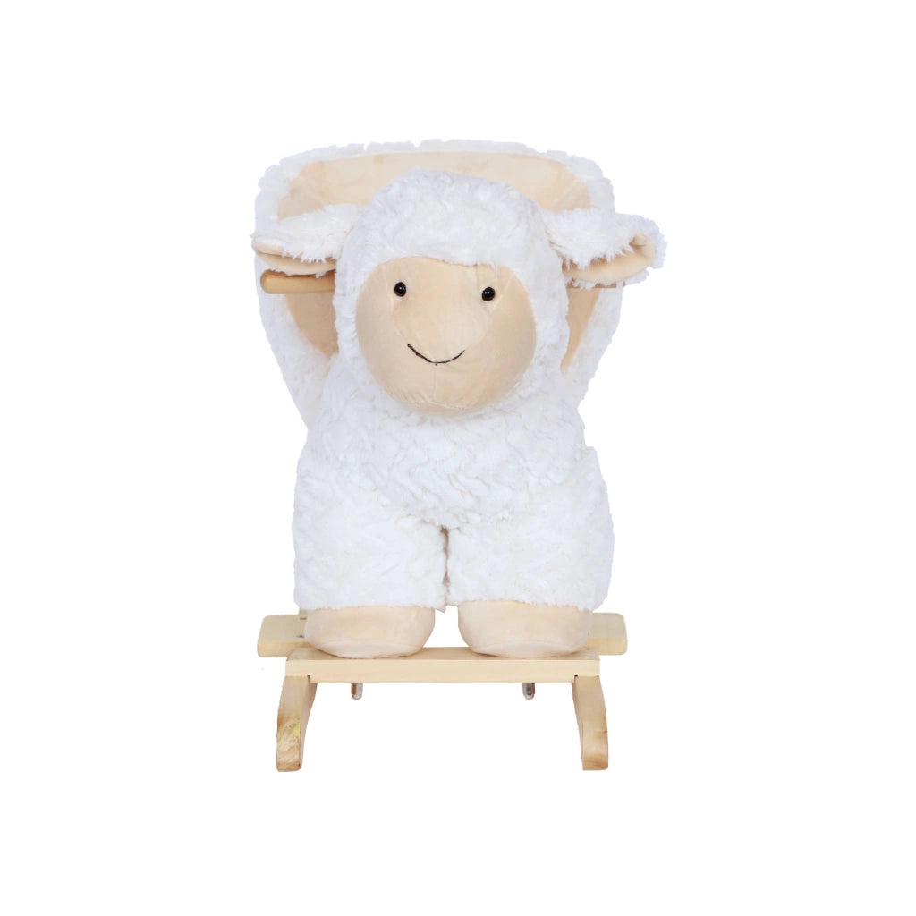 Sedia a dondolo pecorella per bambini, bianco