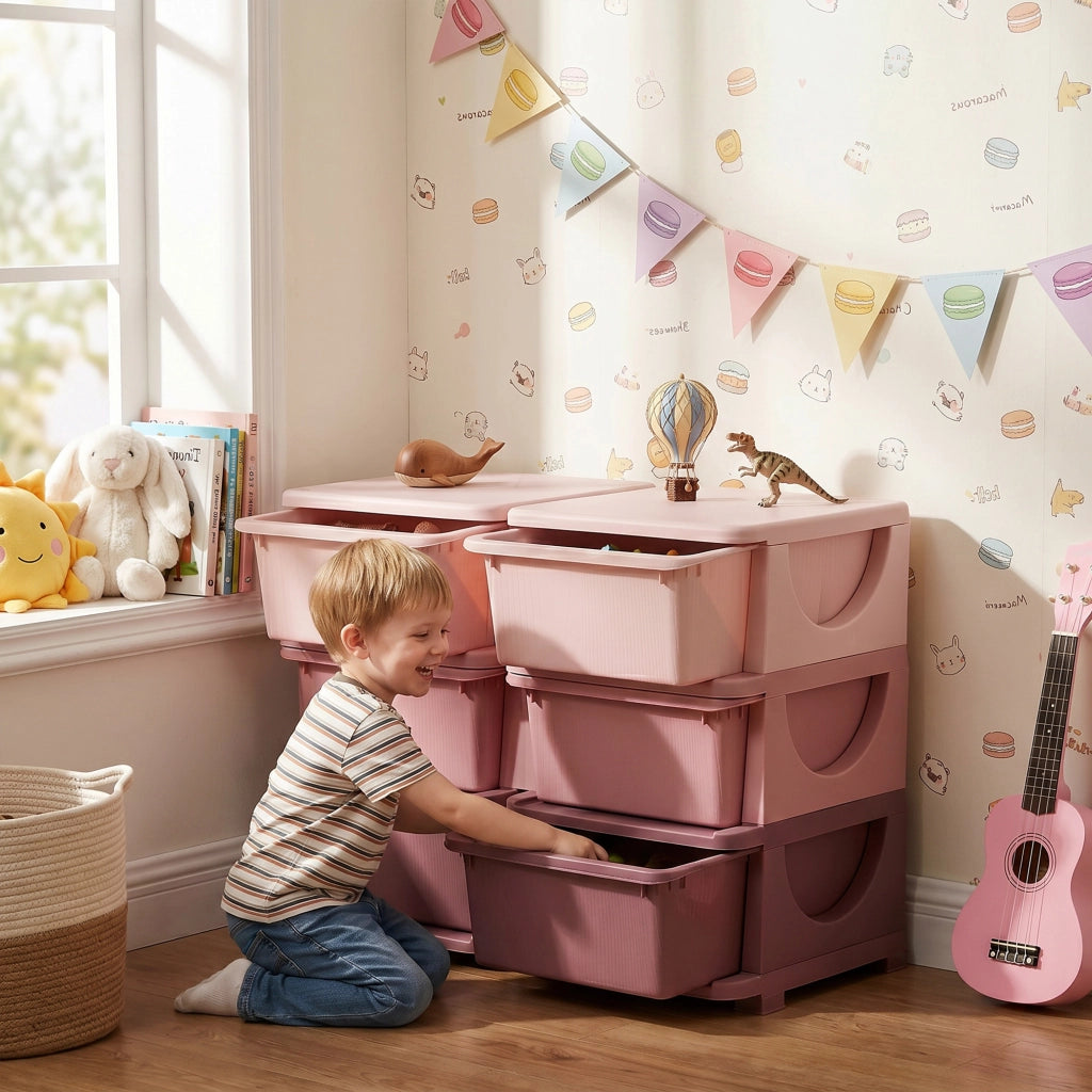 Cassettiera bambini 3 cassetti ¨C Minimal ¨C rosa