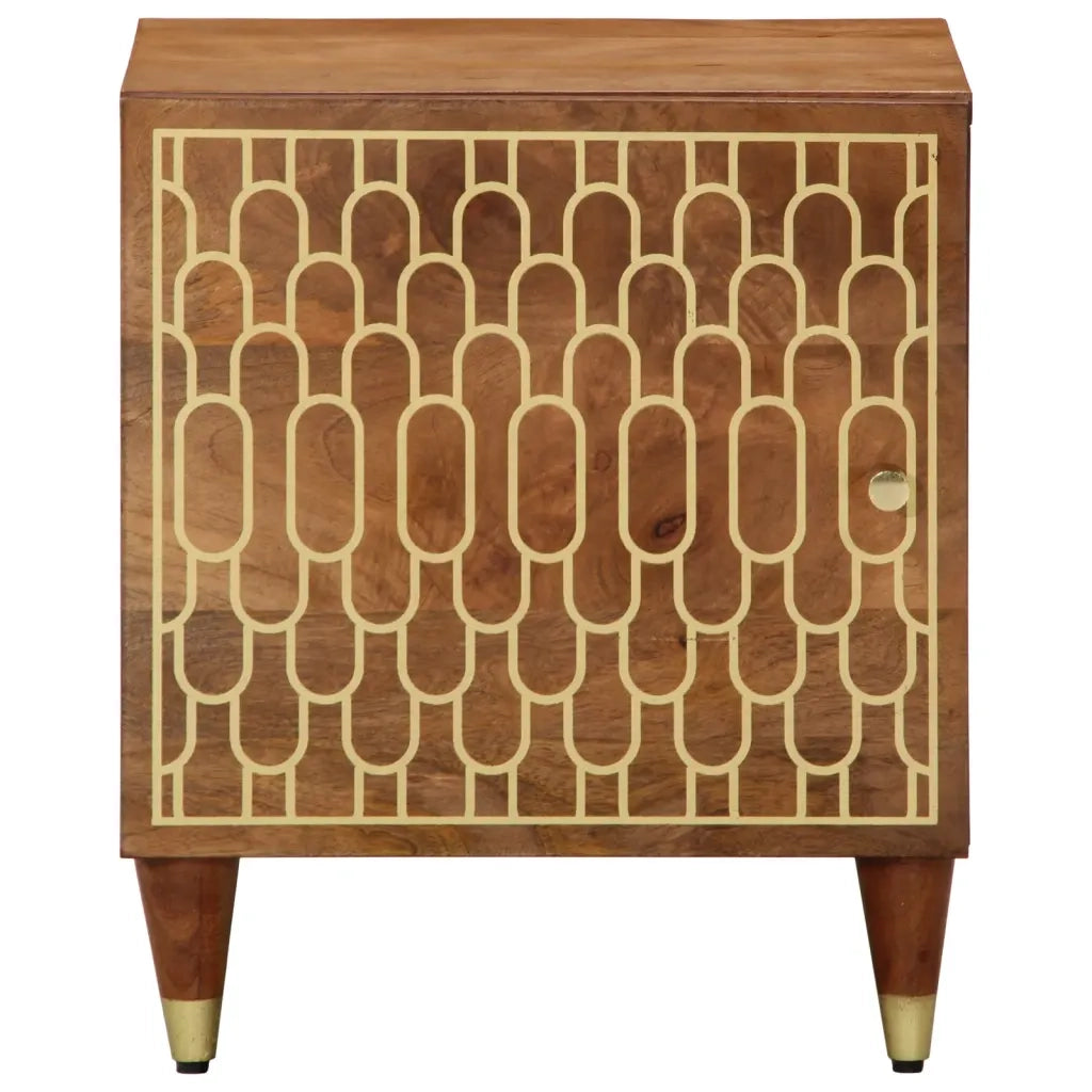 Comodini 2pz 40x33x46 cm in Legno Massello di Mango 358281