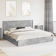 Struttura del letto con stoccaggio e testata Grigio Cemento 3413998