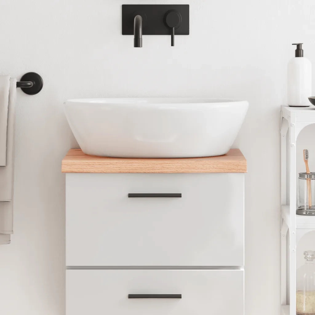 Piano Bagno Marrone 40x40x(2-4) cm Legno Massello Trattato CFW4689307