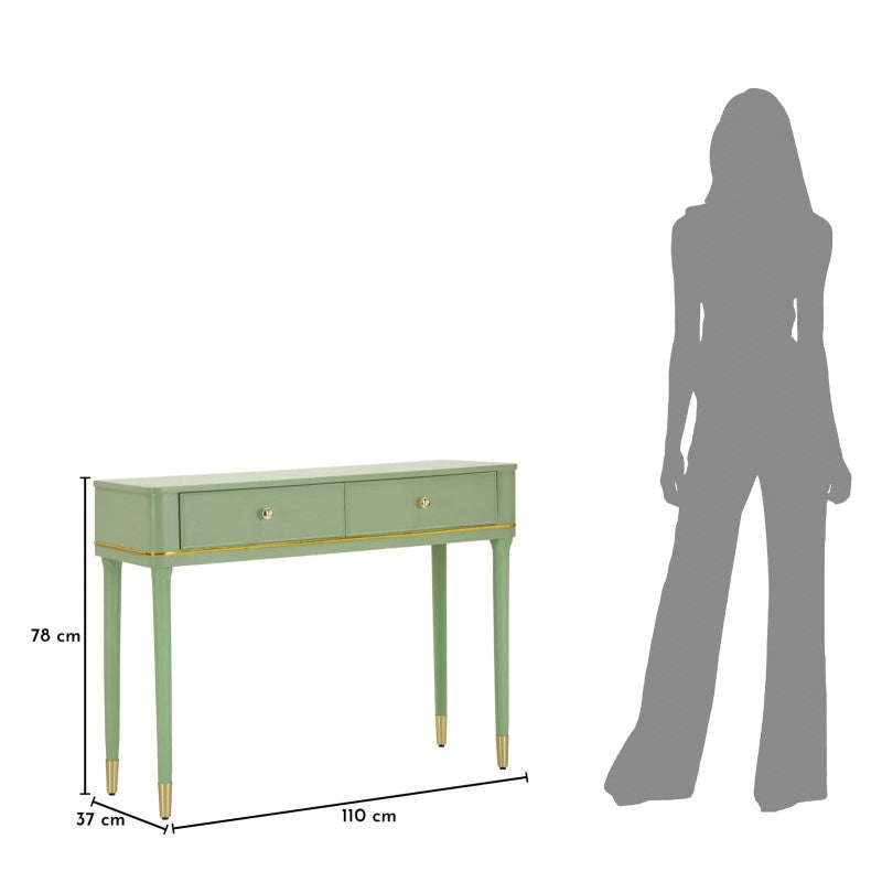 Consolle Camille Verde cm 101x37x78