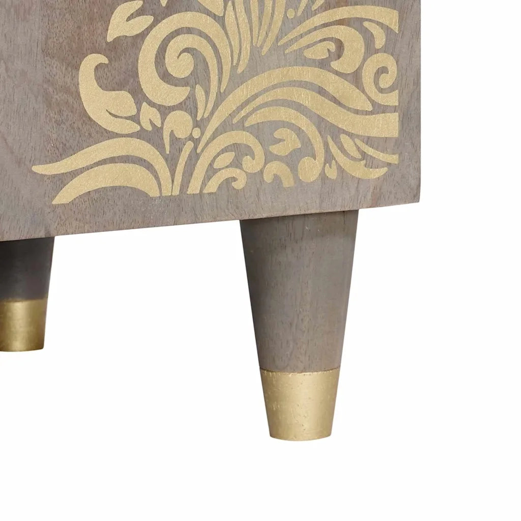 Mobile TV | Armadietto TV | Mobile Porta TV Grigio 105 x 33 x 46 cm Legno di mango massello