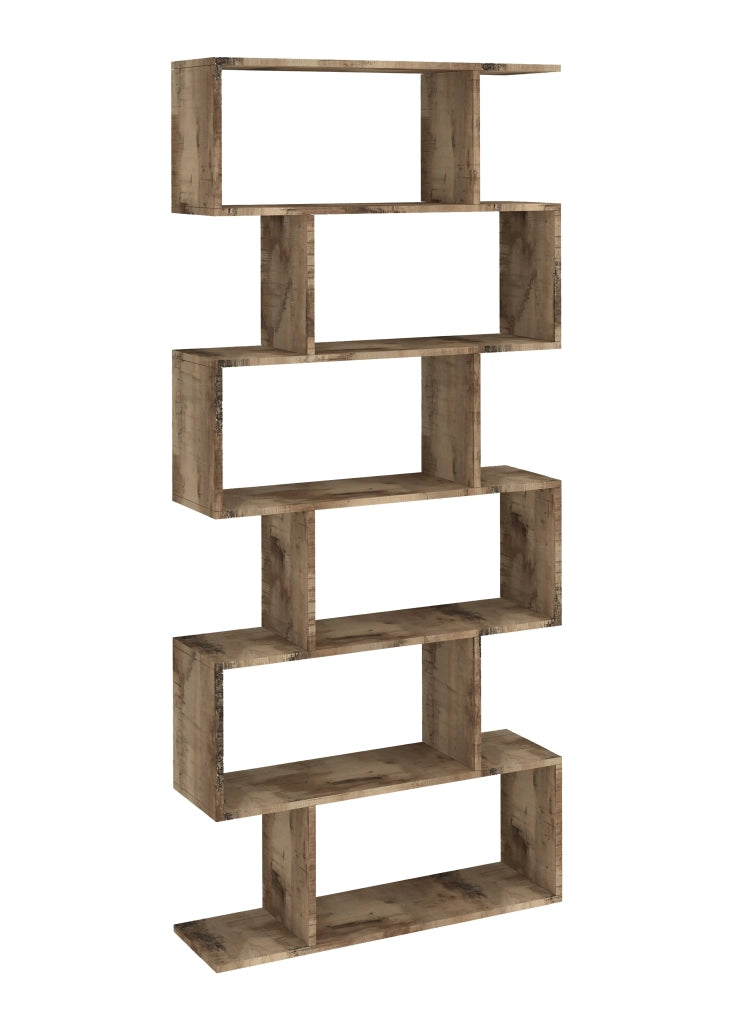Libreria Calli L 80 x P 24.6 x H 192 cm acero pereira, portata per ripiano 5 kg