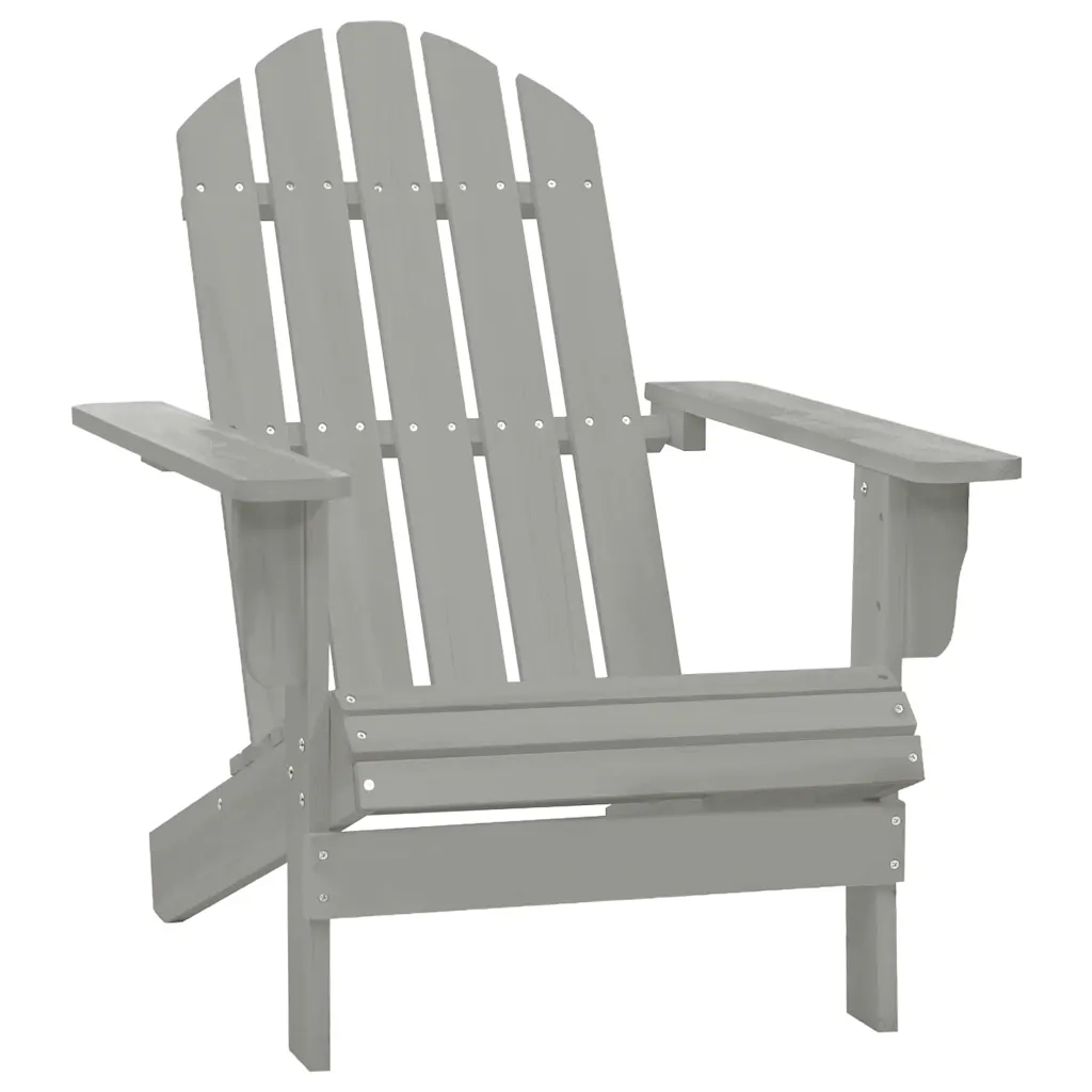 Sedia Giardino Adirondack Ottomana Tavolo Abete Massello Grigio CFW4511333