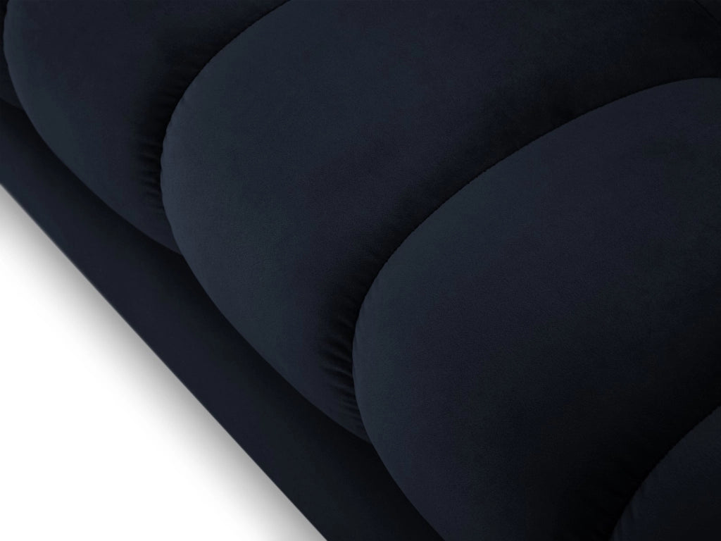 Cosmopolitan Design - Divano "Bali" 3 posti in velluto blu scuro 